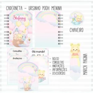 Caderneta de Vacina Pooh Menina 10 Caderneta de Vacina Pooh Menina