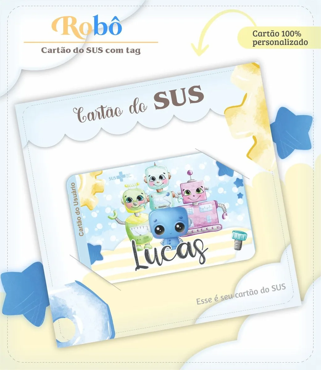 Caderneta de Vacina Robô 4 Caderneta de Vacina Robô