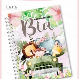 Caderneta de Vacina Safari Rosa Menina 23 Caderneta de Vacina Safari Rosa Menina