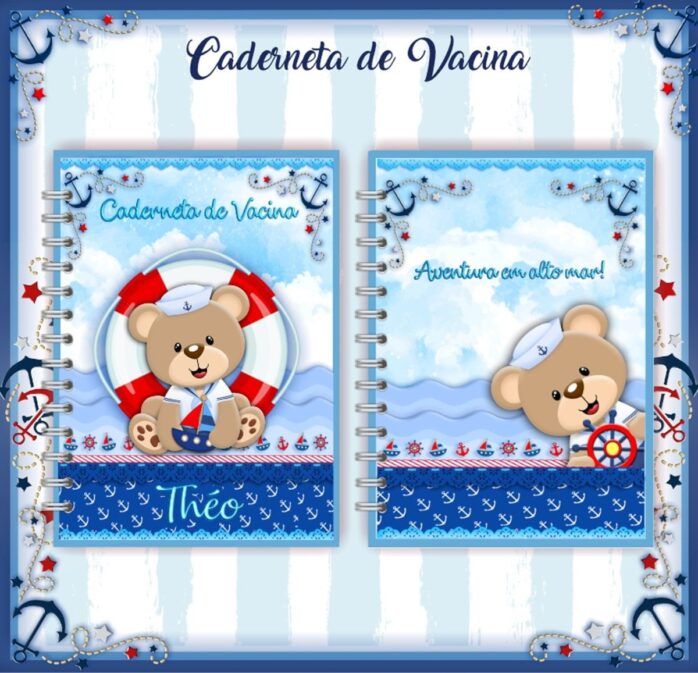 Caderneta de Vacina Ursinho Marinheiro
