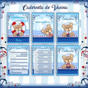 Caderneta de Vacina Ursinho Marinheiro