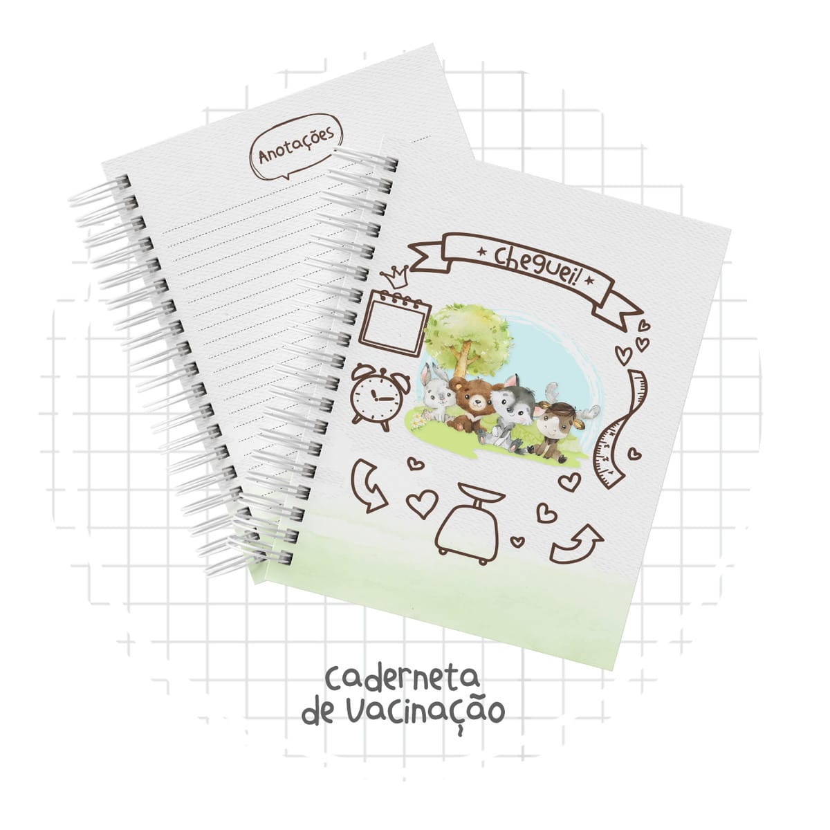 Caderneta de Vacinação Personalizada Animais da Floresta 2 Caderneta de Vacinação Personalizada Animais da Floresta - Imagem 2