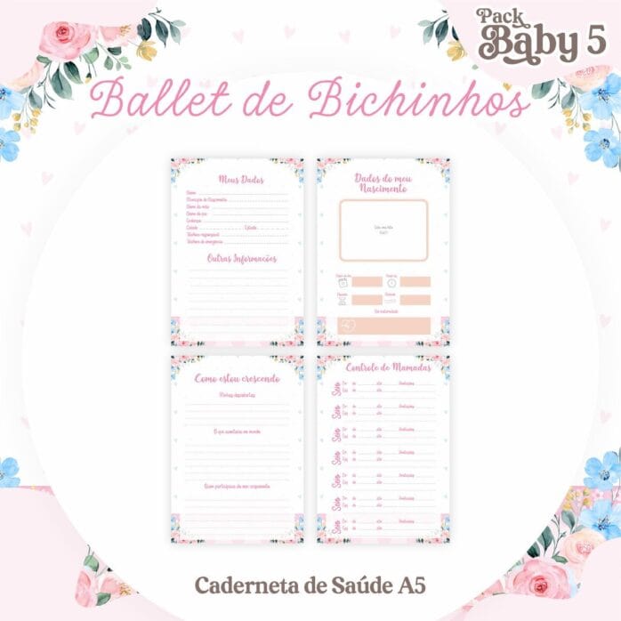 Caderneta de Vacinação Ballet de Bichinhos