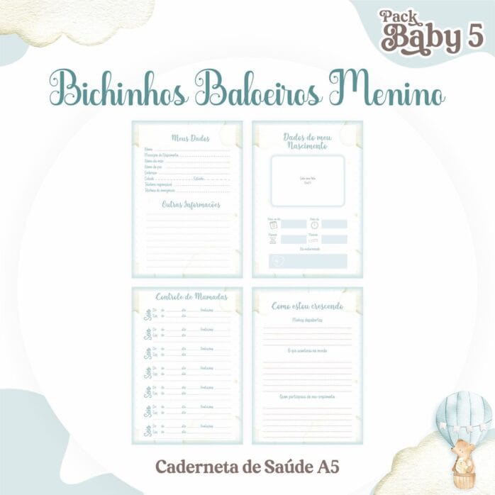 Caderneta de Vacinação Baloeiros Menino