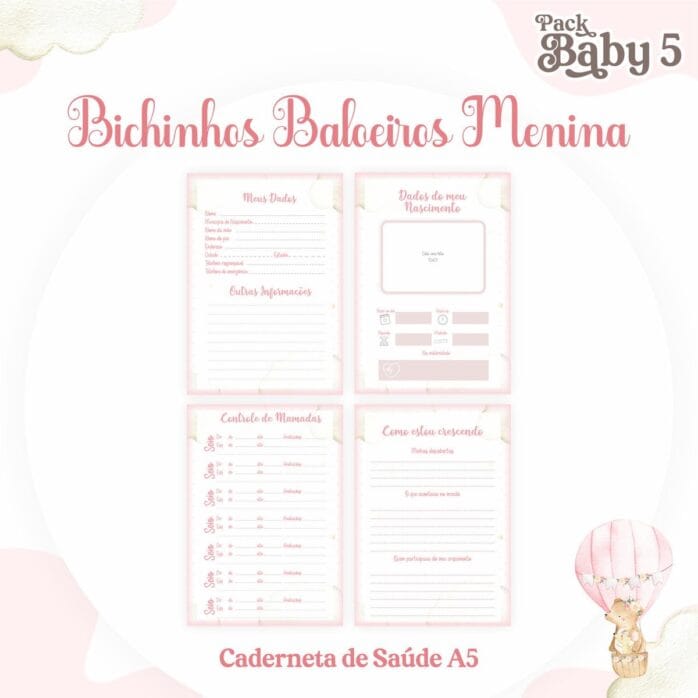 Caderneta de Vacinação Bichinhos Baloeiros