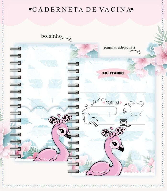 Caderneta De Vacinação Flamingo