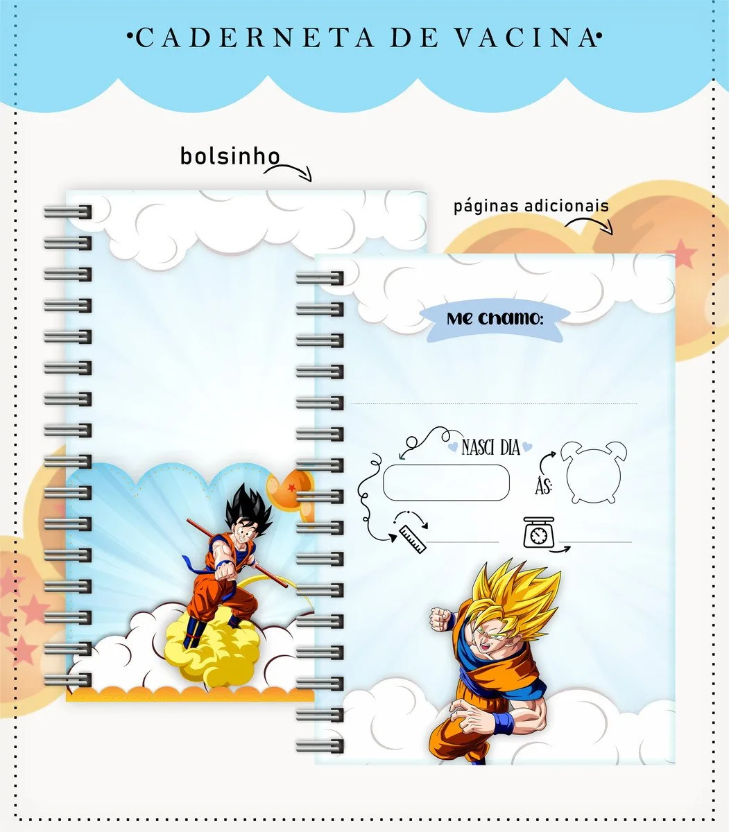 Caderneta De Vacinação Goku 2 Caderneta De Vacinação Goku