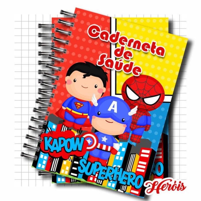 Caderneta de Vacinação Heróis Menino
