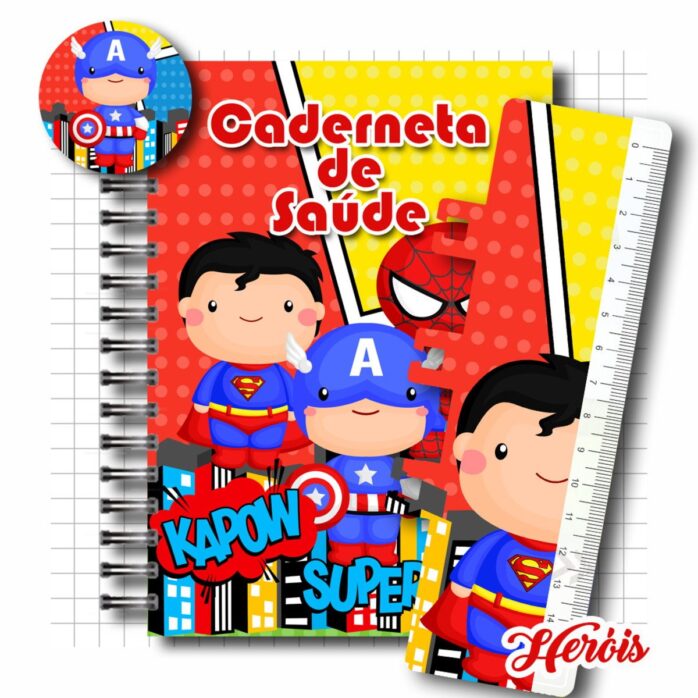 Caderneta de Vacinação Heróis Menino