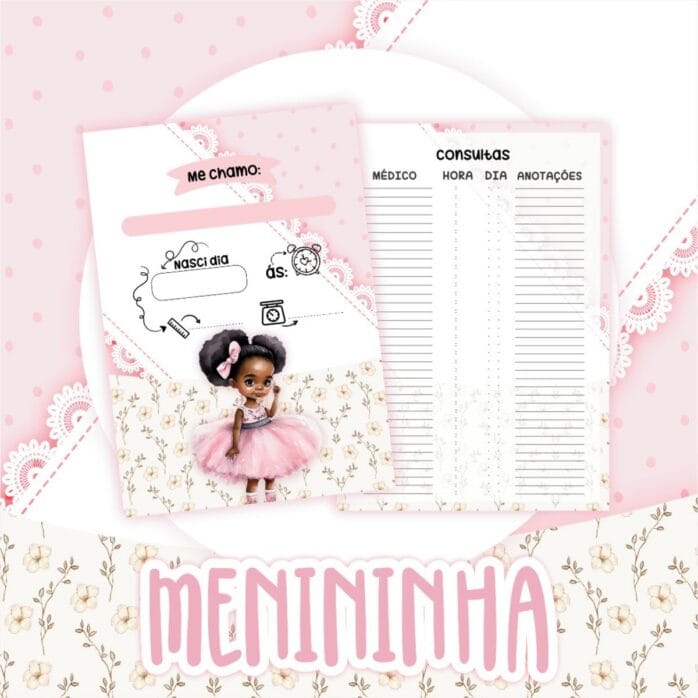 Caderneta de Vacinação Menininha Negra