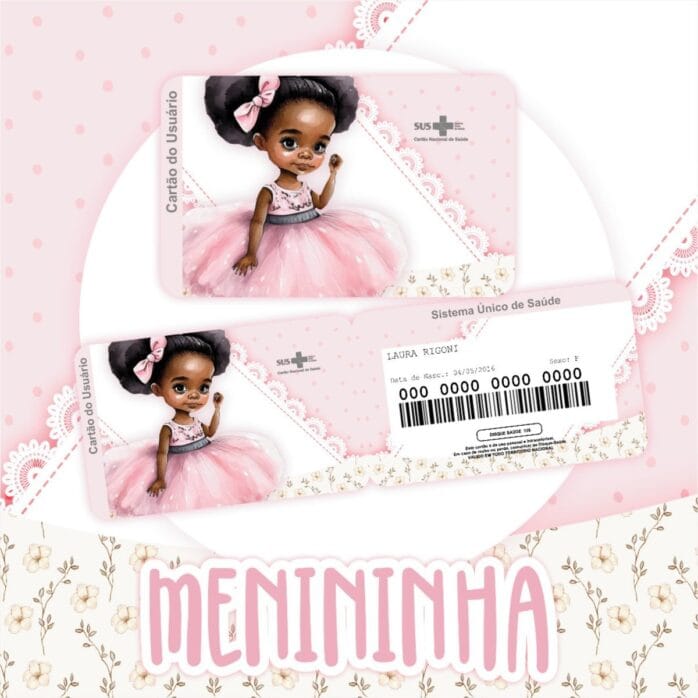 Caderneta de Vacinação Menininha Negra