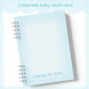 Caderneta de Vacinação Neutro Azul 11 Caderneta de Vacinação Neutro Azul