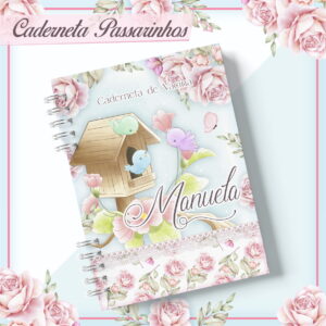 Caderneta de Vacinação Passarinhos Digital para Imprimir