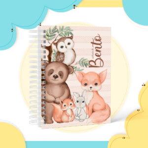 Caderneta de Vacinação Personalizada Menino Tema Animais