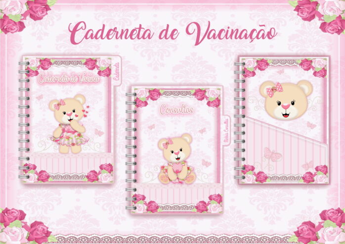 Caderneta de Vacinação Ursinha Rosa