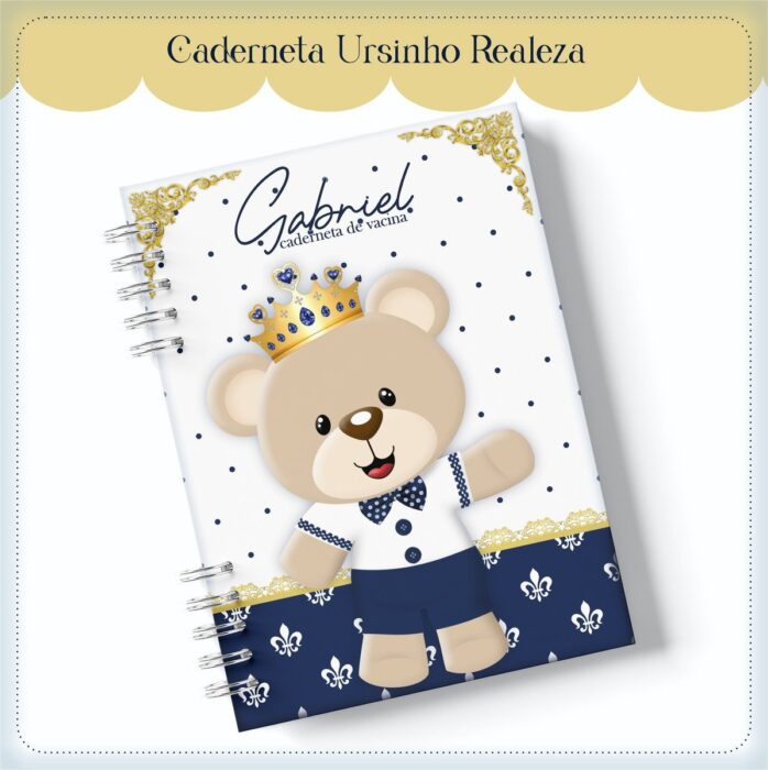 Caderneta de Vacinação Ursinho Realeza