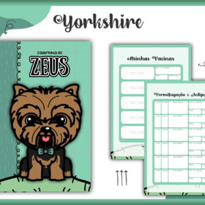 Caderneta de Vacinação Yorkshire Digital Personalizável