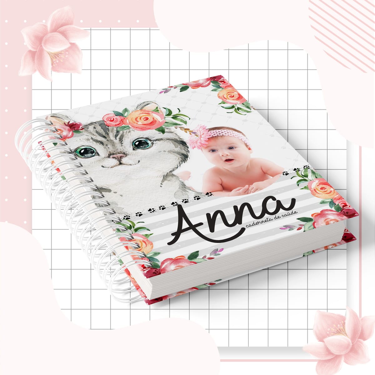 Caderneta Gatinha Kit Digital Editável para Scrapbooking 2 Caderneta Gatinha Kit Digital Editável para Scrapbooking - Imagem 2