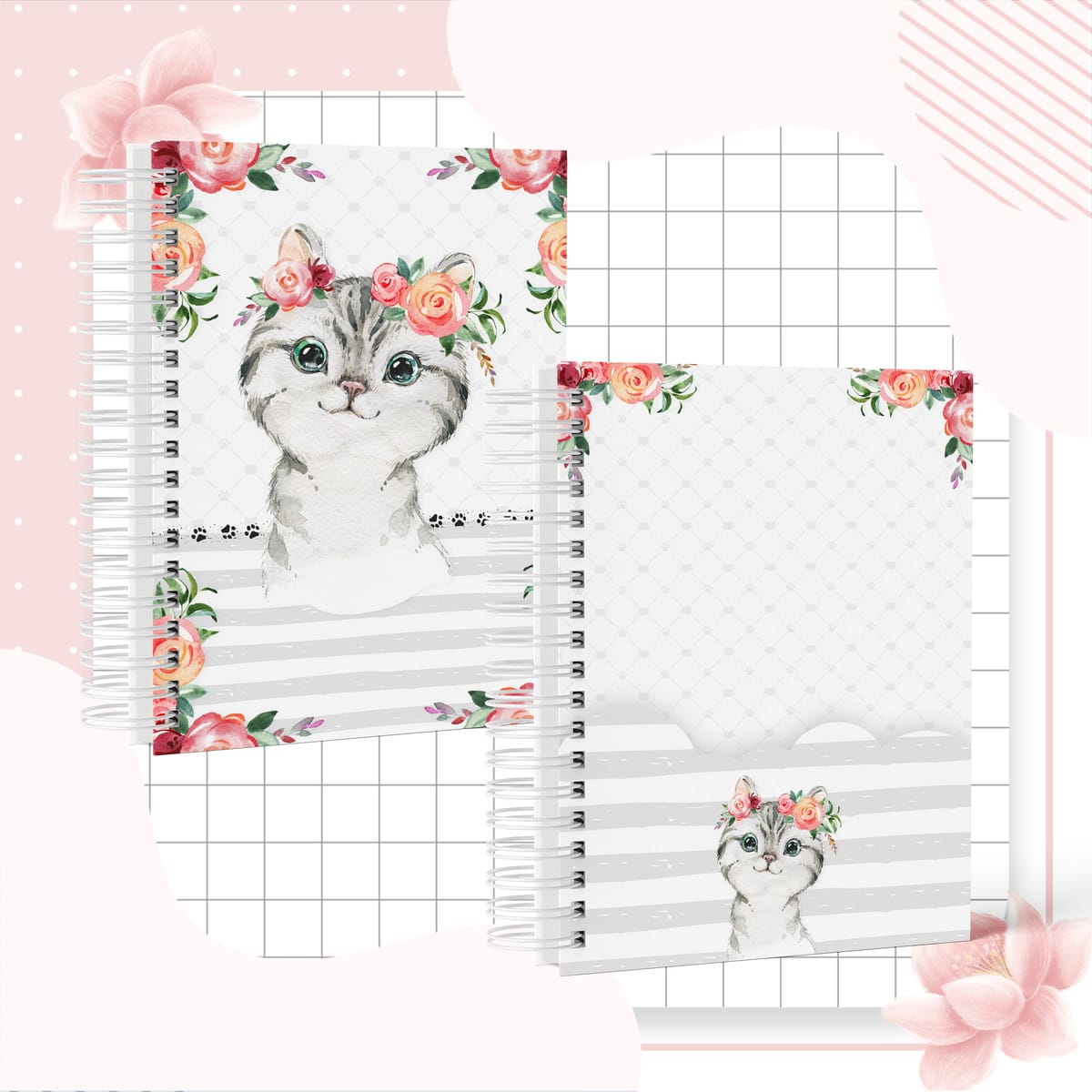 Caderneta Gatinha Kit Digital Editável para Scrapbooking 3 Caderneta Gatinha Kit Digital Editável para Scrapbooking - Imagem 3