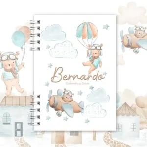 Caderneta Ursinho Baloeiro Aquarela