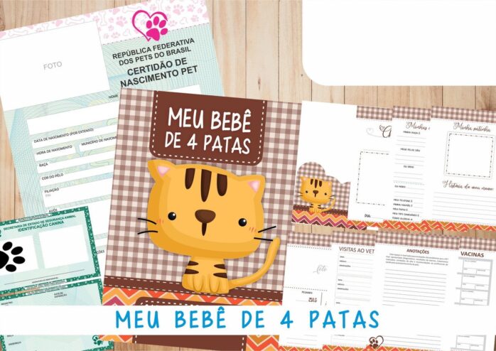 Caderneta Vacina e Registros Momentos - Cat Macho 5