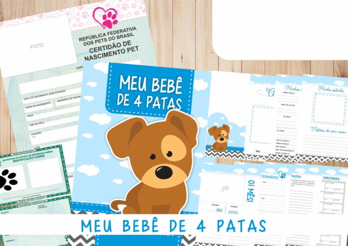 Caderneta Vacina e Registros Momentos - Dog Macho 1