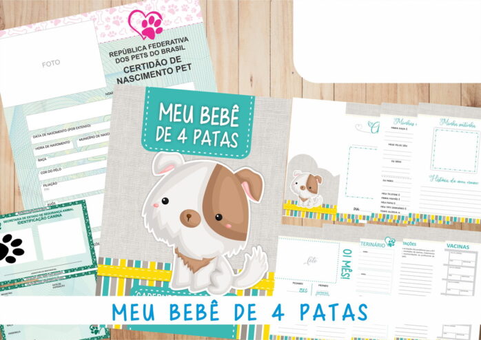 Caderneta Vacina e Registros Momentos - Dog Macho 5