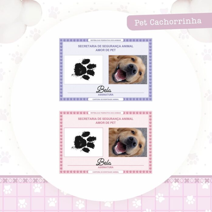 Caderneta Vacina Pet Cachorrinha