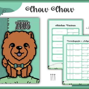Caderneta Vacina Pet Chow Chow Macho -Arquivo Digital