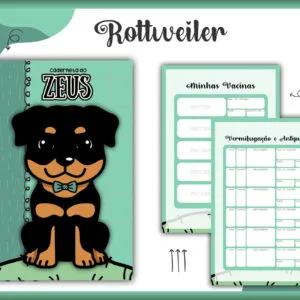 Caderneta Vacina Pet Rottweiler Macho 10 Caderneta Vacina Pet Rottweiler Macho