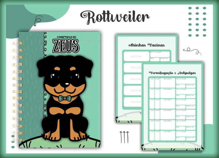 Caderneta Vacina Pet Rottweiler Macho