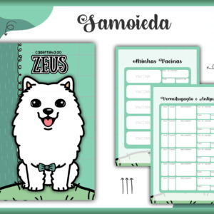 Caderneta Vacina Pet Samoieda Macho