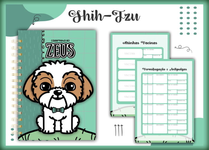 Caderneta Vacina Pet Shihtzu Macho
