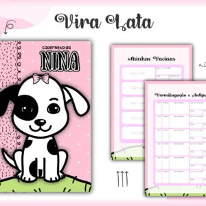 Caderneta Vacina Pet Vira Lata P/B 12 Caderneta Vacina Pet Vira Lata P/B
