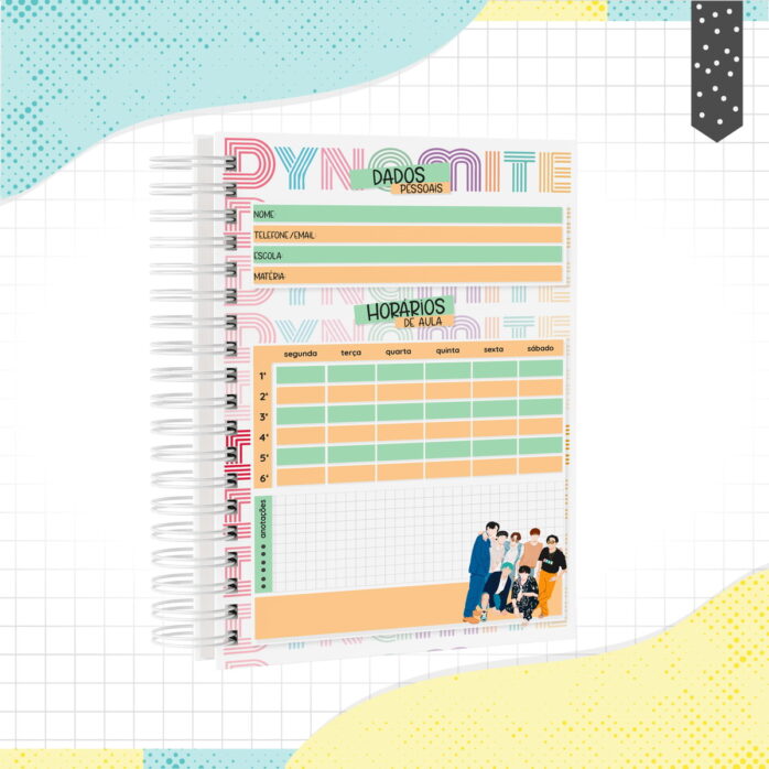 Caderno A5 BTS