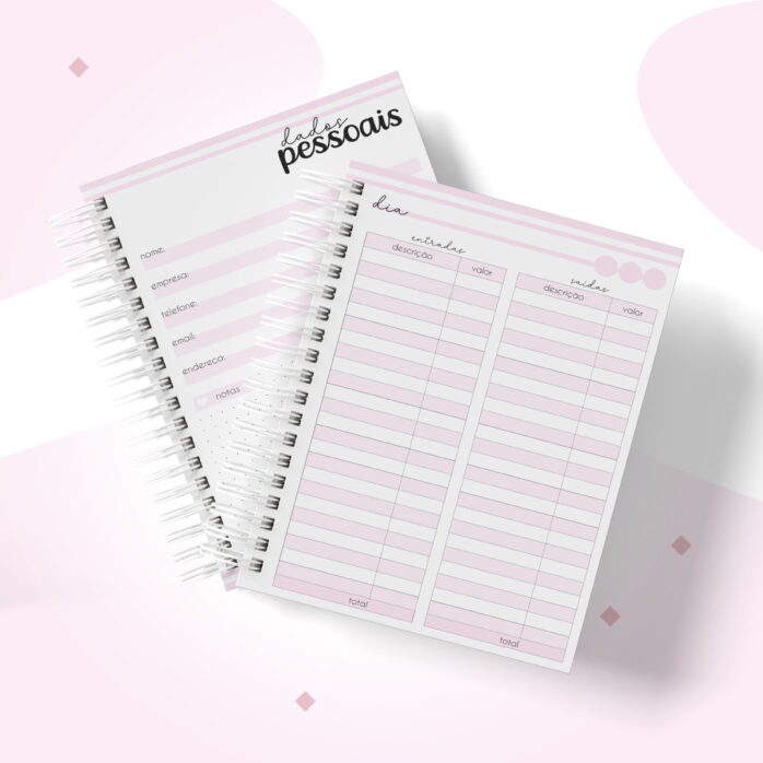 Caderno Controle Financeiro Feminino