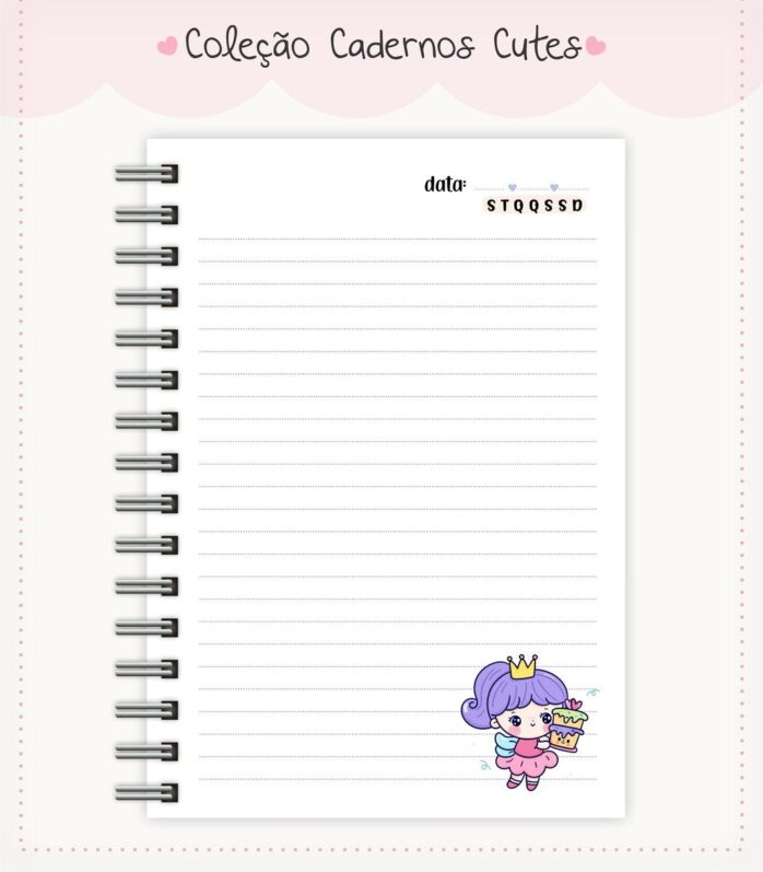 Caderno Cute Menina 10