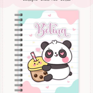 Caderno Cute Menina 2 Arquivo Digital Para Personalizar