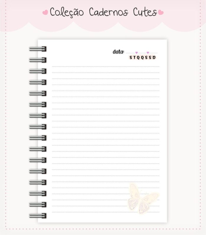 Caderno Cute Menina 3