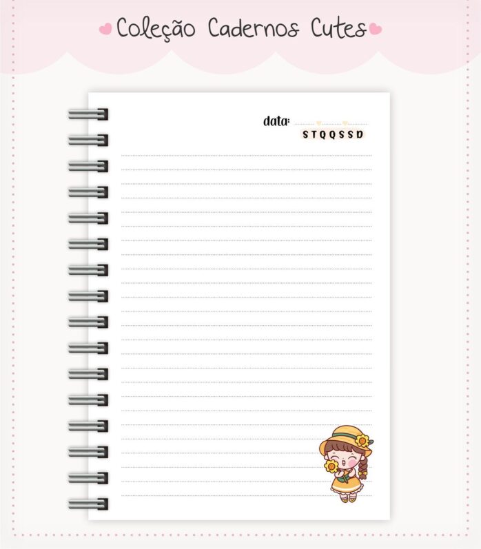 Caderno Cute Menina 9