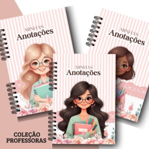 Caderno Digital para Professoras Personalizável e Vendável 16 caderno de anotacoes professoras arquivo digital
