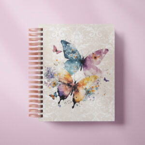 Caderno A5 de Borboletas em Aquarela para Imprimir 7 caderno de borboletas a5 arquivo digital