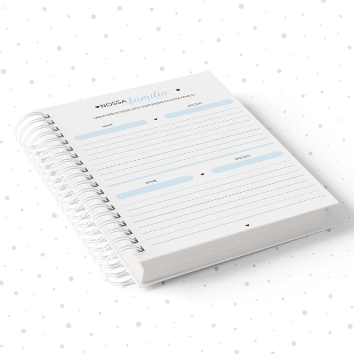 Caderno de Memórias Afetivas Azul