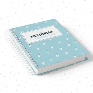 Caderno de Memórias Afetivas Azul