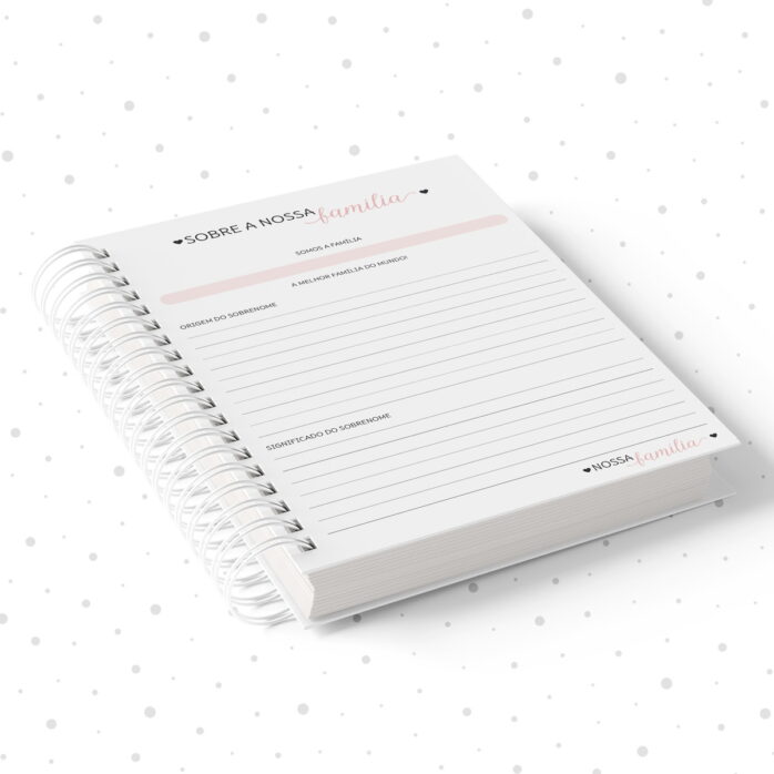 Caderno de Memórias Afetivas Rosa
