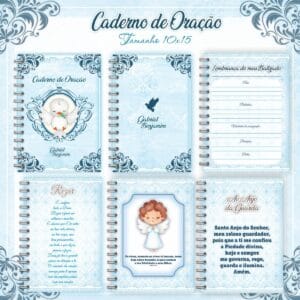 Caderno de Orações Batizado Azul