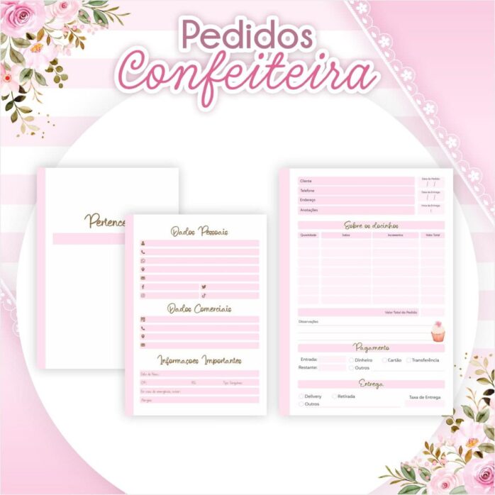 Caderno de Pedidos Confeiteira
