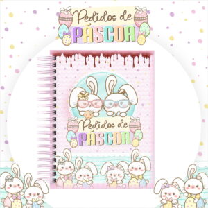 Caderno de Pedidos de Páscoa Personalizável em PDF