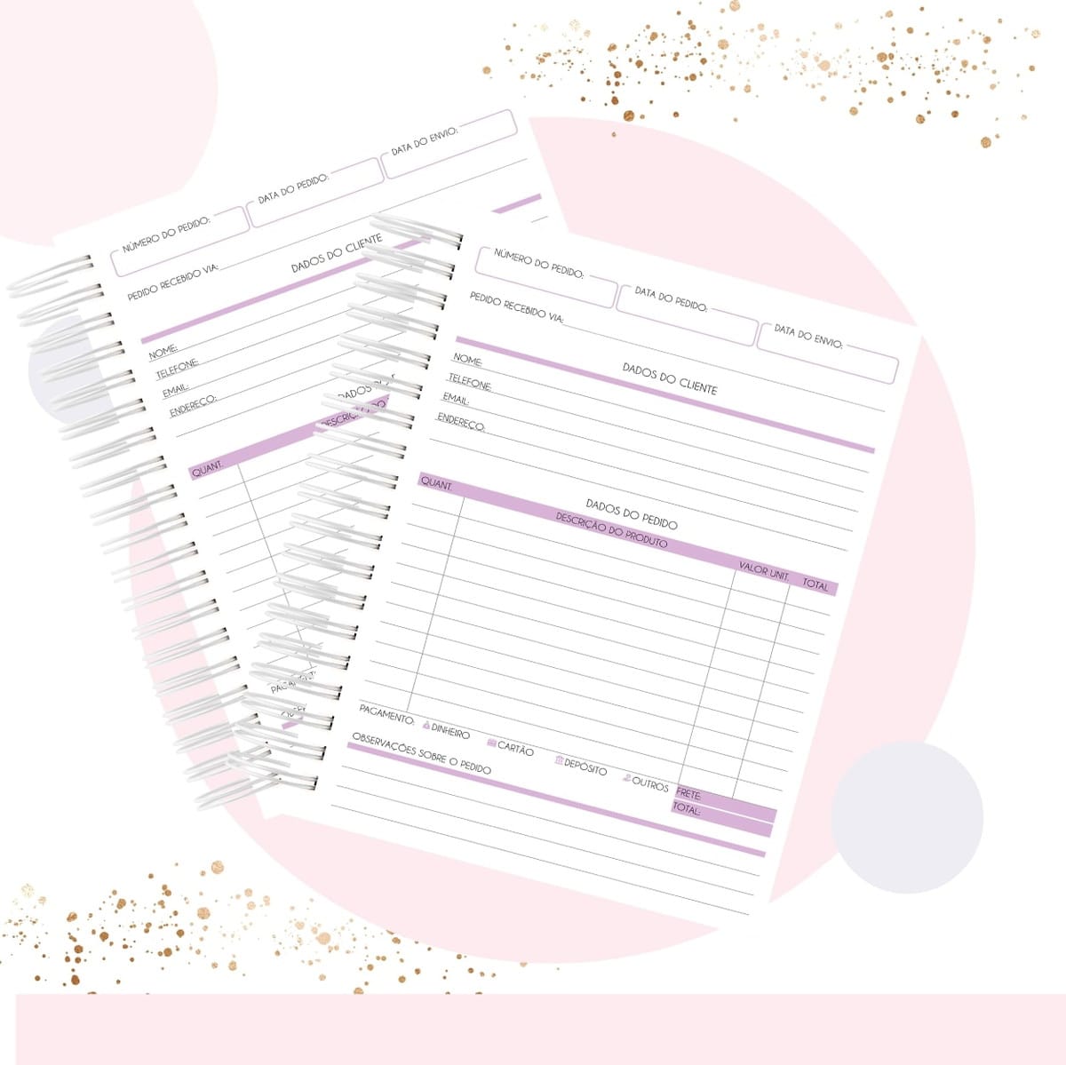 Caderno de Pedidos Feminino Digital para Personalizar 5 Caderno de Pedidos Feminino Digital para Personalizar