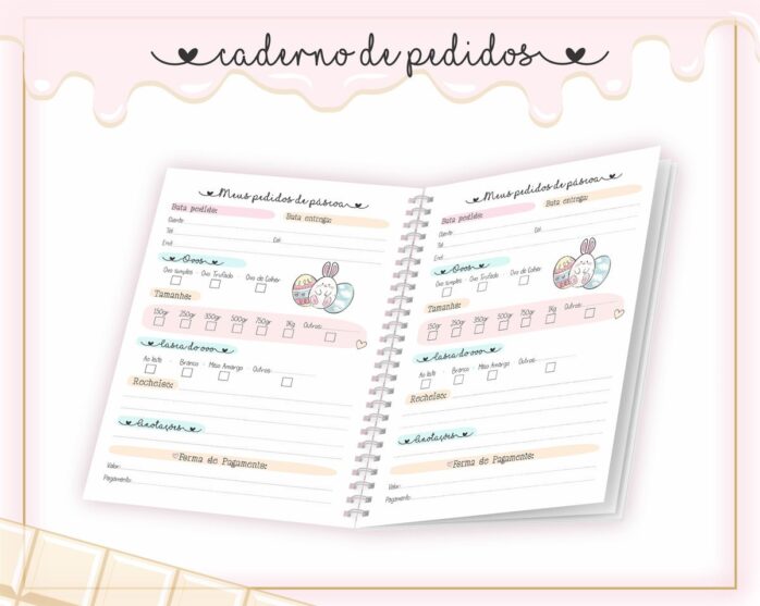 Caderno de Pedidos Páscoa